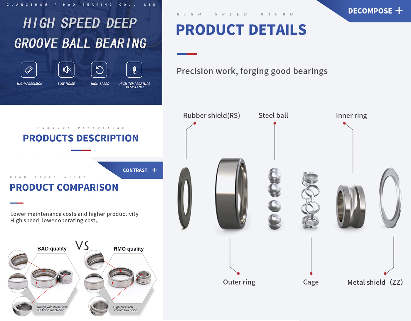 MH-P16 Bike Bearing 40x52x7 mm 45/45 degree Bicycle Headset Bearing MH-P16 ACB4052 headset bowl ball bearing