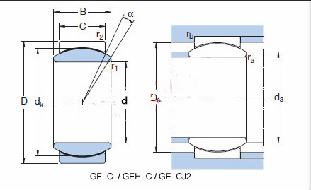 Forklift tie rod end bearing Ball joint bearing Radial Spherical Plain Bearing GE15C