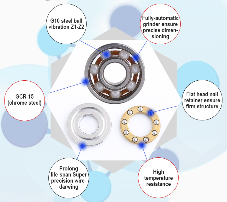 F3-8M Miniature thrust bearing brass cage f3-8m F3-8 thrust ball bearing 3x8x3.5mm