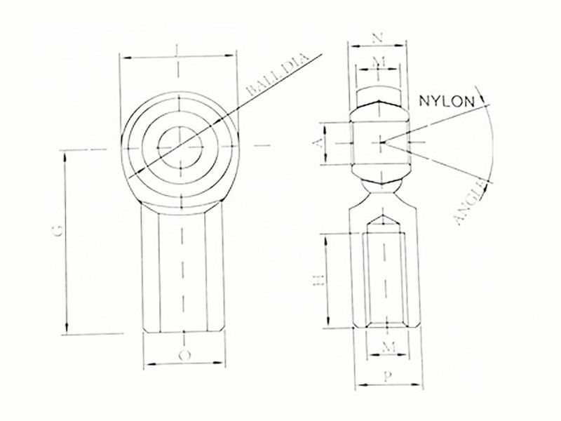 XF10 XFL10 inch size female rod end bearings